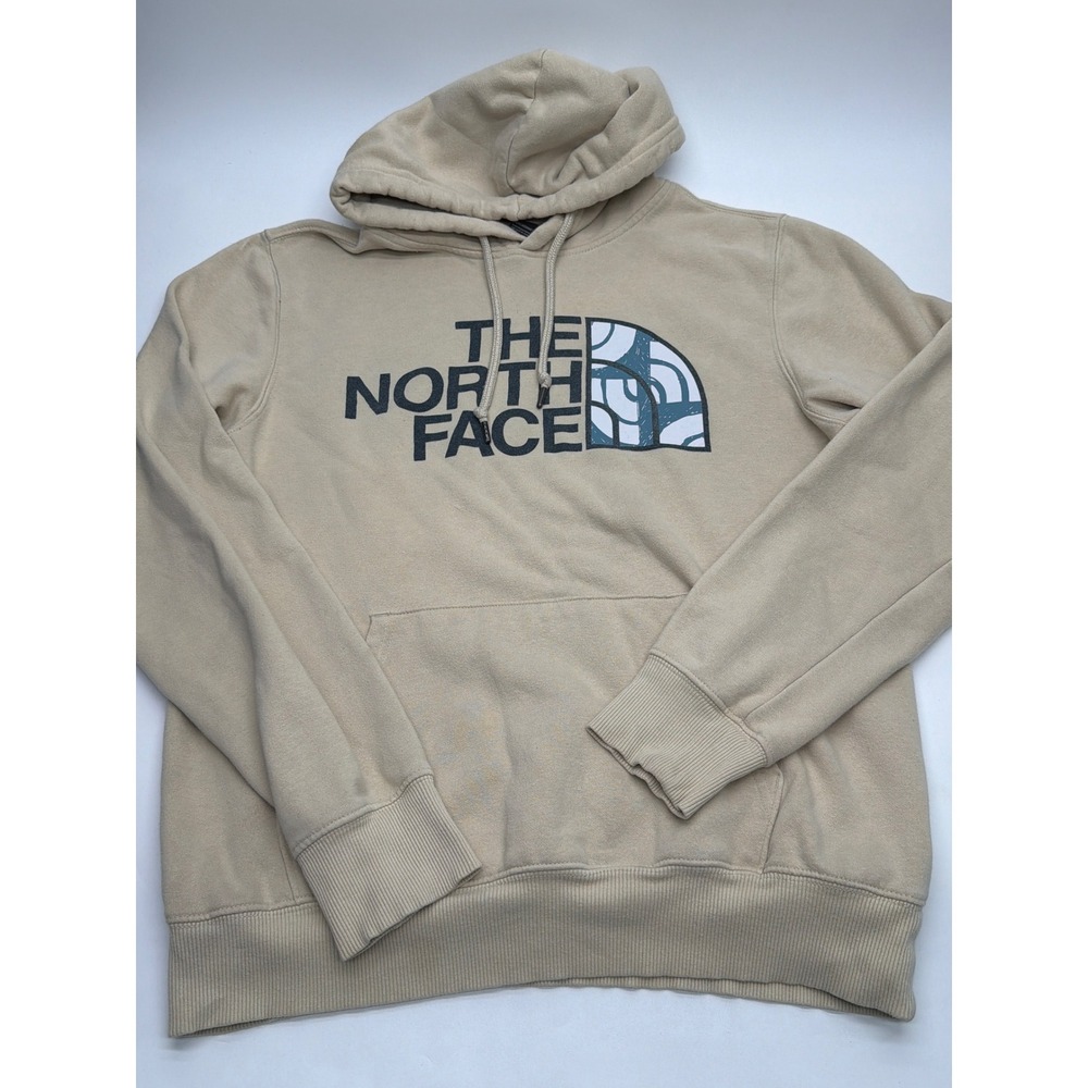The North Face‎ Mens Graphic Logo Pullover Hoodie Tan Beige Small NF0A3X6C